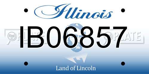 IB06857 Illinois License Plate