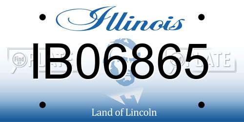 IB06865 Illinois License Plate