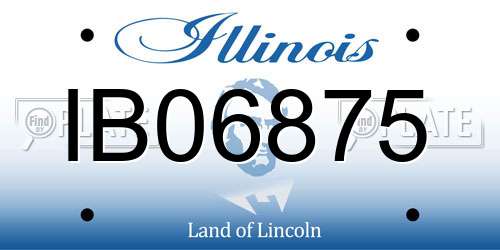IB06875 Illinois License Plate
