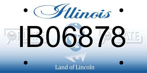 IB06878 Illinois License Plate
