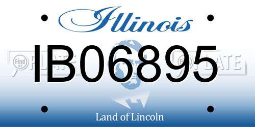 IB06895 Illinois License Plate