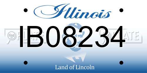 IB08234 Illinois License Plate