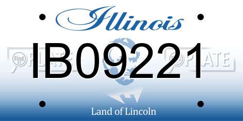 IB09221 Illinois License Plate