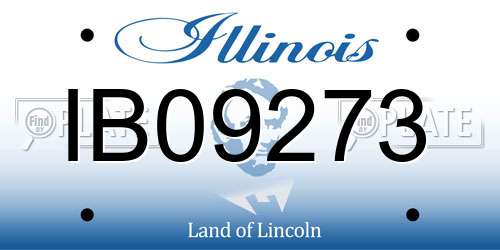 IB09273 Illinois License Plate