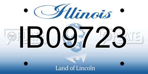 IB09723 Illinois License Plate