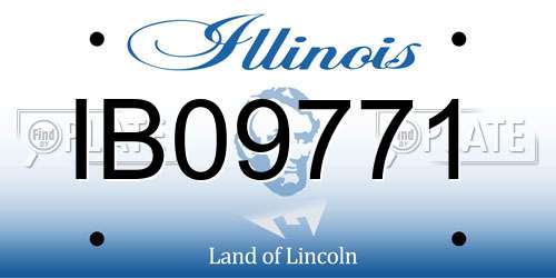 IB09771 Illinois License Plate