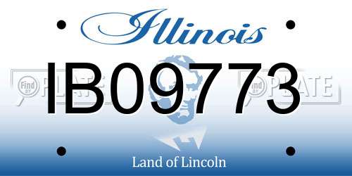 IB09773 Illinois License Plate