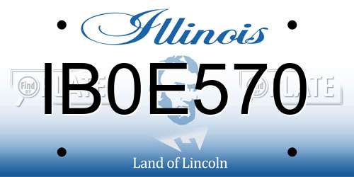 IB0E570 Illinois License Plate