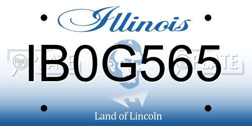 IB0G565 Illinois License Plate