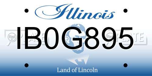 IB0G895 Illinois License Plate