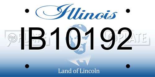 IB10192 Illinois License Plate