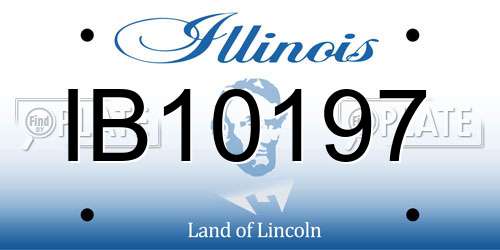 IB10197 Illinois License Plate