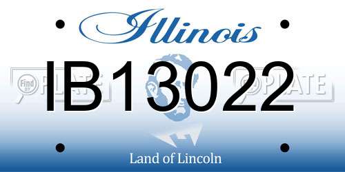 IB13022 Illinois License Plate