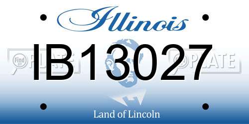 IB13027 Illinois License Plate