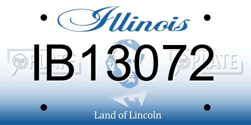 IB13072 Illinois License Plate