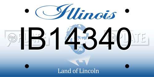 IB14340 Illinois License Plate