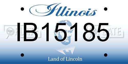 IB15185 Illinois License Plate