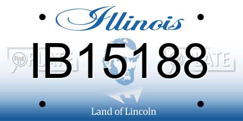 IB15188 Illinois License Plate