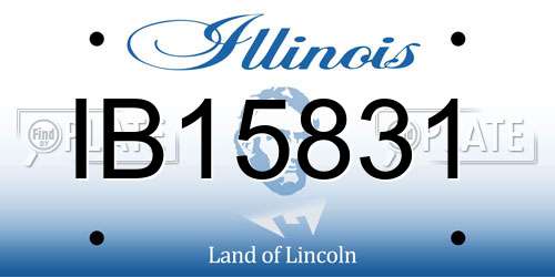 IB15831 Illinois License Plate