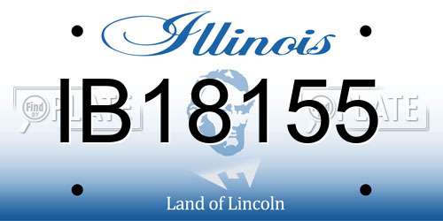 IB18155 Illinois License Plate