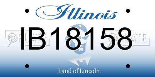 IB18158 Illinois License Plate
