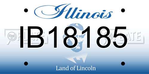IB18185 Illinois License Plate