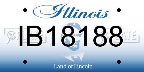 IB18188 Illinois License Plate
