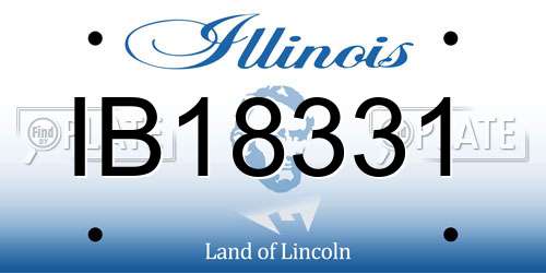 IB18331 Illinois License Plate