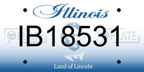 IB18531 Illinois License Plate