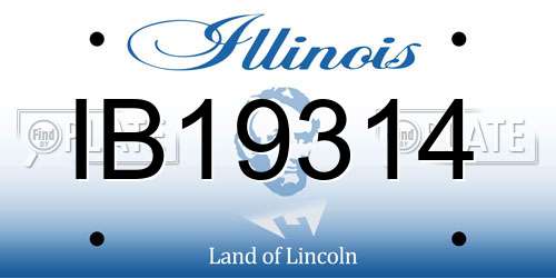 IB19314 Illinois License Plate