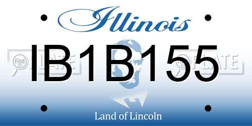 IB1B155 Illinois License Plate