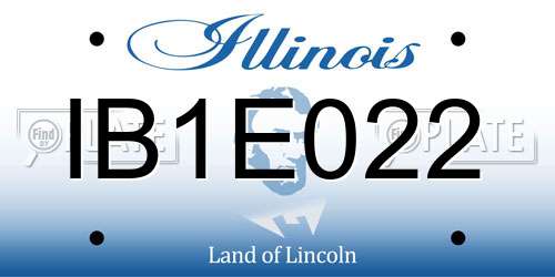 IB1E022 Illinois License Plate