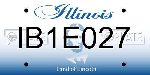 IB1E027 Illinois License Plate