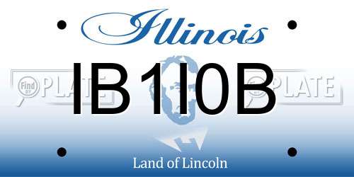 IB1I0B Illinois License Plate