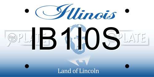 IB1I0S Illinois License Plate