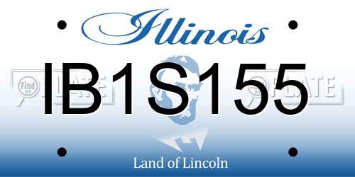 IB1S155 Illinois License Plate