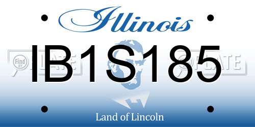 IB1S185 Illinois License Plate
