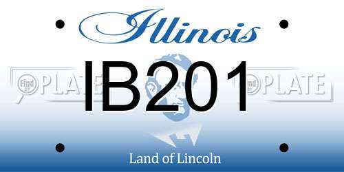 IB201 Illinois License Plate