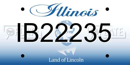 IB22235 Illinois License Plate