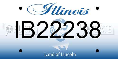 IB22238 Illinois License Plate