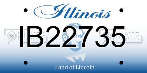 IB22735 Illinois License Plate