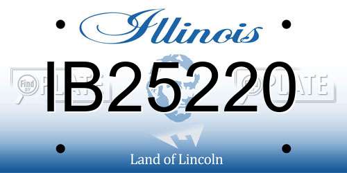 IB25220 Illinois License Plate