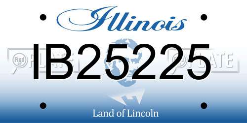 IB25225 Illinois License Plate