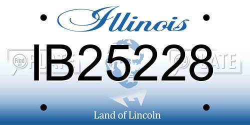 IB25228 Illinois License Plate