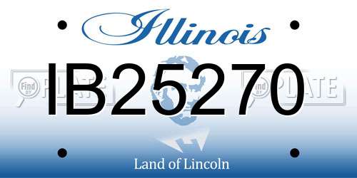 IB25270 Illinois License Plate