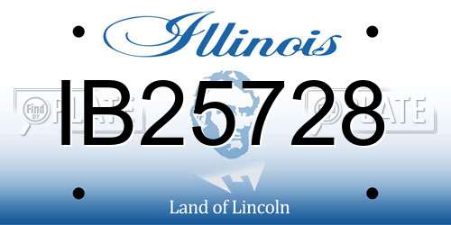 IB25728 Illinois License Plate