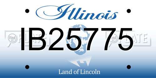 IB25775 Illinois License Plate