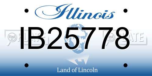 IB25778 Illinois License Plate