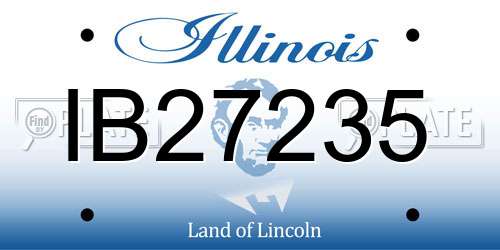 IB27235 Illinois License Plate