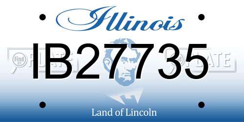 IB27735 Illinois License Plate